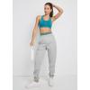 imageJockey Womens Bra Seamfree Mid Impact Zip Front Sports BraTeal Slate