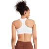 imageJockey Womens Bra Seamfree Mid Impact Zip Front Sports BraWhite Snow