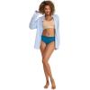 imageJockey Womens Underwear Seamfree HiCutReally Teal Stripe