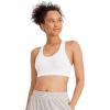 imageJockey Womens Bra Seamfree Mid Impact Sports BraWhite Snow