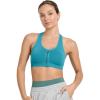 imageJockey Womens Bra Seamfree Mid Impact Zip Front Sports BraTeal Slate