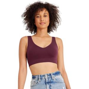 imageJockey Womens Bra Seamfree Back Smoothing BraletteDeep Sangria