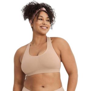 imageJockey Womens Bra Seamfree Mid Impact Sports BraLight Beige