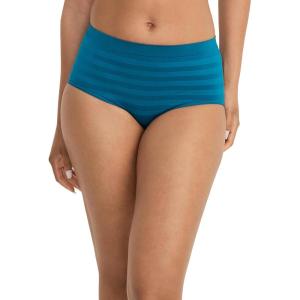 imageJockey Womens Underwear Seamfree BriefReally Teal Stripe