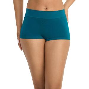imageJockey Womens Underwear Seamfree Comfort Waist BoyshortReally Teal