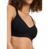imageJockey Womens Bra Cooling Cotton Blend Wirefree Full Coverage Molded Cup BraBlack