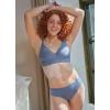 imageJockey Womens Bra Cooling Cotton Blend Wirefree Full Coverage Molded Cup BraDusk Blue