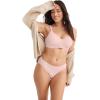 imageJockey Womens Bra Cooling Cotton Blend Wirefree Full Coverage Molded Cup BraPink Mist