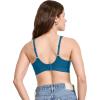 imageJockey Womens Bra Cooling Cotton Blend Wirefree Full Coverage Molded Cup BraReally Teal