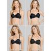 imageJockey Womens Bra Cushion Wire Multiway Strapless BraBlack Out