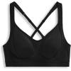 imageJockey Womens Bra Forever Fit Mid Impact Molded Cup Active BraBlack