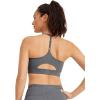 imageJockey Womens Bra Low Impact TBack Sports BraBattleship Grey Heather