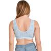 imageJockey Womens Bra Organic Cotton Stretch Tank Strap BraletteBright Blue Blooms