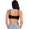 imageJockey Womens Bra Organic Cotton Stretch Triangle BraletteBlack Night