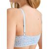 imageJockey Womens Bra Organic Cotton Stretch Triangle BraletteBright Blue Blooms