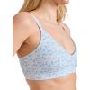 imageJockey Womens Bra Organic Cotton Stretch Triangle BraletteBright Blue Blooms