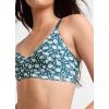 imageJockey Womens Bra Organic Cotton Stretch Triangle BraletteFrayed Teal Floral