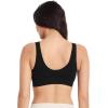 imageJockey Womens Bra Seamfree Cotton Blend Light Support BraletteBlack Night