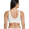 imageJockey Womens Bra Seamfree Cotton Blend Light Support BraletteWhite