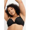 imageJockey Womens Bra Smooth ampamp Sleek Microfiber Demi Coverage Underwire TShirt BraBlack Night