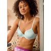 imageJockey Womens Bra Smooth ampamp Sleek Microfiber Demi Coverage Underwire TShirt BraClear Waters Heather