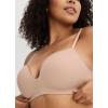 imageJockey Womens Bra Smooth ampamp Sleek Microfiber Demi Coverage Wirefree TShirt BraLight Beige