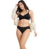 imageJockey Womens Bra Smooth ampamp Sleek Microfiber Full Coverage Wirefree TShirt BraBlack