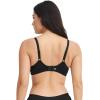 imageJockey Womens Bra Smooth ampamp Sleek Microfiber Full Coverage Wirefree TShirt BraBlack