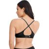 imageJockey Womens Bra Smooth ampamp Sleek Supersoft Demi Coverage Underwire TShirt BraBlack