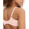 imageJockey Womens Smooth ampamp Sleek Microfiber Full Coverage Wirefree Unlined TShirt BraPink Haze