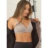 imageJockey Womens Smooth ampamp Sleek Supersoft Demi Coverage Wirefree TShirt BraGrey Seed