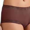 imageJockey Womens Soft Stretch Lace Supersoft BriefTuscan Brown