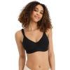 imageJockey Womens Bra Cooling Cotton Blend Wirefree Full Coverage Molded Cup BraBlack Out