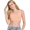 imageJockey Womens Bra Organic Cotton Stretch Tank Strap BralettePeach Smoothie