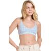 imageJockey Womens Bra Organic Cotton Stretch Triangle BraletteBright Blue Blooms