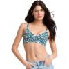 imageJockey Womens Bra Organic Cotton Stretch Triangle BraletteFrayed Teal Floral