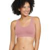 imageJockey Womens Bra Seamfree Cotton Blend Light Support BraletteSoft Pink