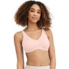 imageJockey Womens Smooth ampamp Sleek Microfiber Full Coverage Wirefree Unlined TShirt BraPink Haze
