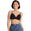 imageJockey Womens Smooth ampamp Sleek Supersoft Demi Coverage Wirefree TShirt BraBlack