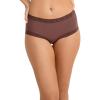 imageJockey Womens Soft Stretch Lace Supersoft BriefTuscan Brown
