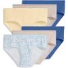 imageJockey Womens Underwear Organic Cotton Stretch Logo Hipster  6 PackOatmeal HeatherTrue BlueBright Blue BloomsLemon FizzOatmeal HeatherTrue Blue