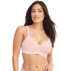 imageJockey Womens Bra Cooling Cotton Blend Wirefree Full Coverage Molded Cup BraCoral Mist