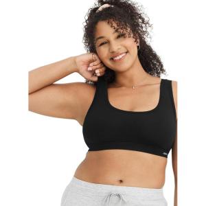 imageJockey Womens Bra Organic Cotton Stretch Tank Strap BraletteBlack Night