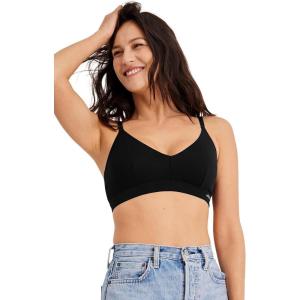 imageJockey Womens Bra Organic Cotton Stretch Triangle BraletteBlack Night