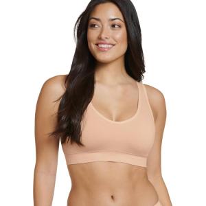imageJockey Womens Bra Seamfree Cotton Blend Light Support BraletteLight Beige