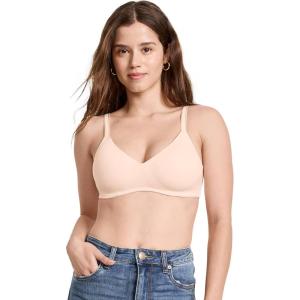 imageJockey Womens Bra Smooth ampamp Sleek Microfiber Full Coverage Wirefree TShirt BraPeach Ice