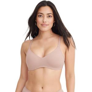 imageJockey Womens Bra Smooth ampamp Sleek Microfiber Full Coverage Wirefree TShirt BraPink Haze