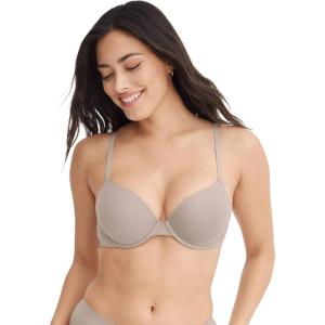 imageJockey Womens Bra Smooth ampamp Sleek Supersoft Demi Coverage Underwire TShirt BraGrey Seed