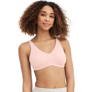imageJockey Womens Smooth ampamp Sleek Microfiber Full Coverage Wirefree Unlined TShirt BraPink Haze