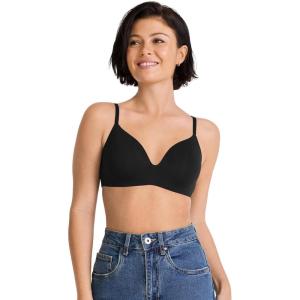 imageJockey Womens Smooth ampamp Sleek Supersoft Demi Coverage Wirefree TShirt BraBlack
